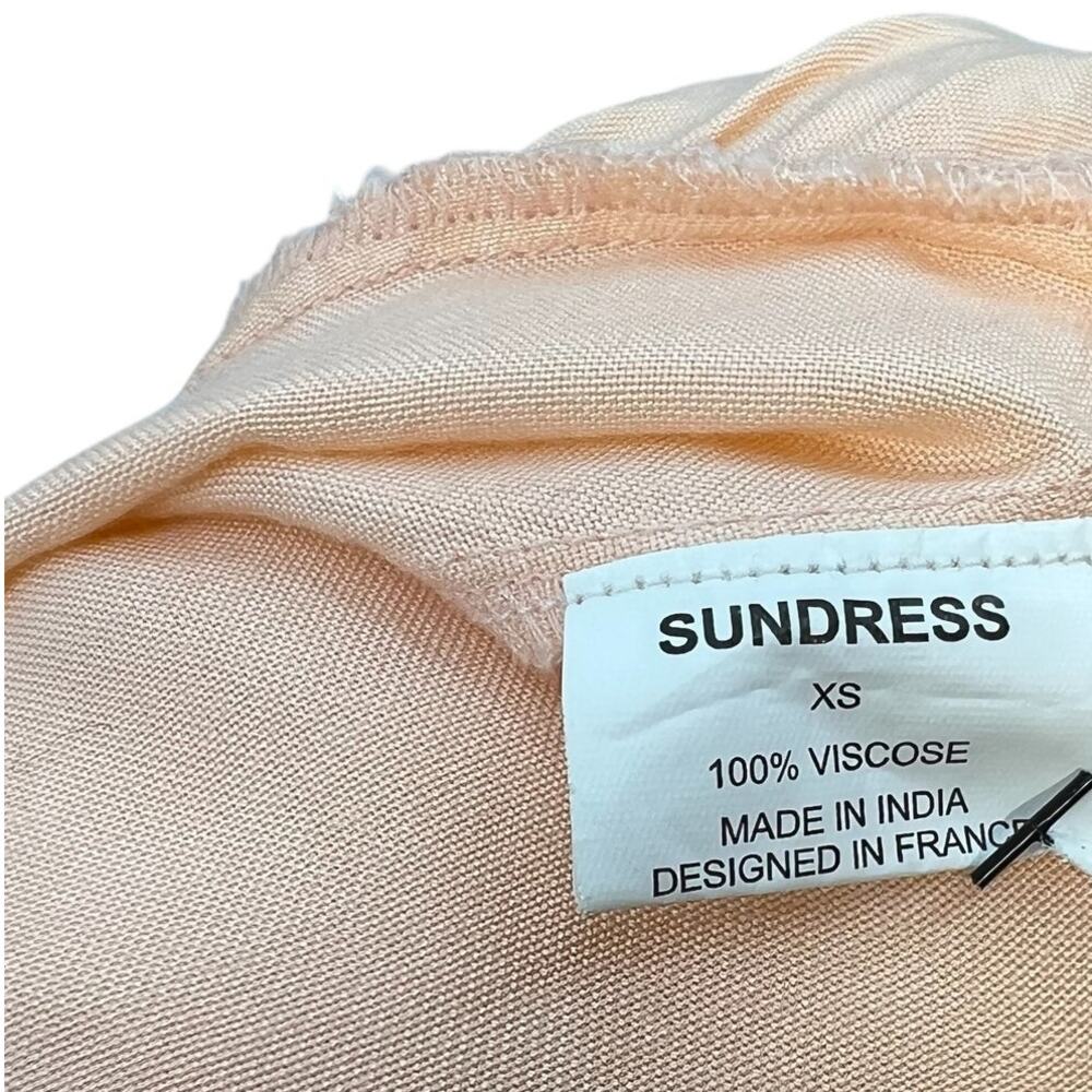 Sundress Indiana Dress Tunic Beach Tasseled Beaded Peach Neon‎ Pink Size XS - Picture 12 of 13